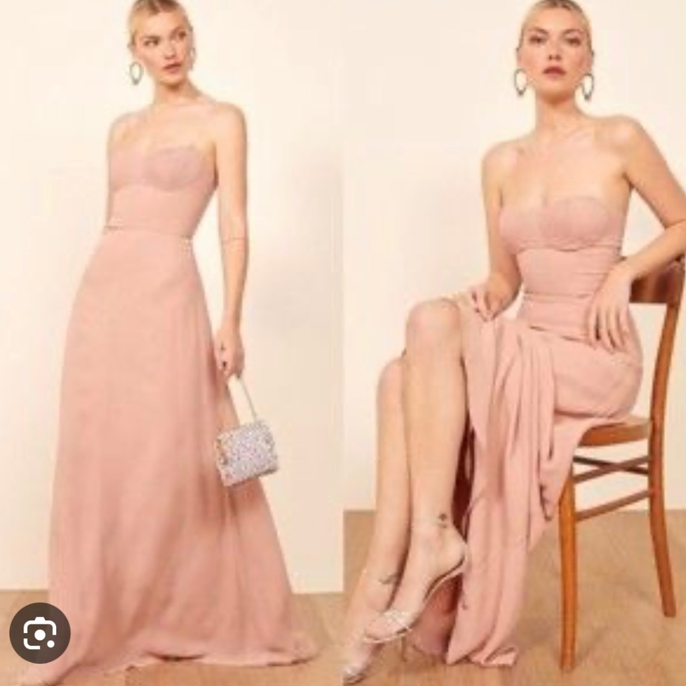 Reformation Reisling Dress in Blush, size 6